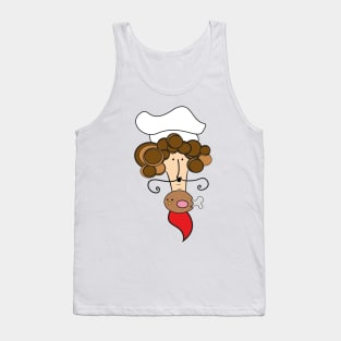 Chef with Fried Chicken Thigh Tie Tank Top